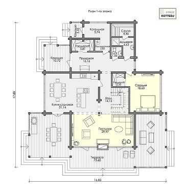 Примерные планы и дизайн коттеджных домов в Золотых Песках - Планировка интерьер и экстерьер